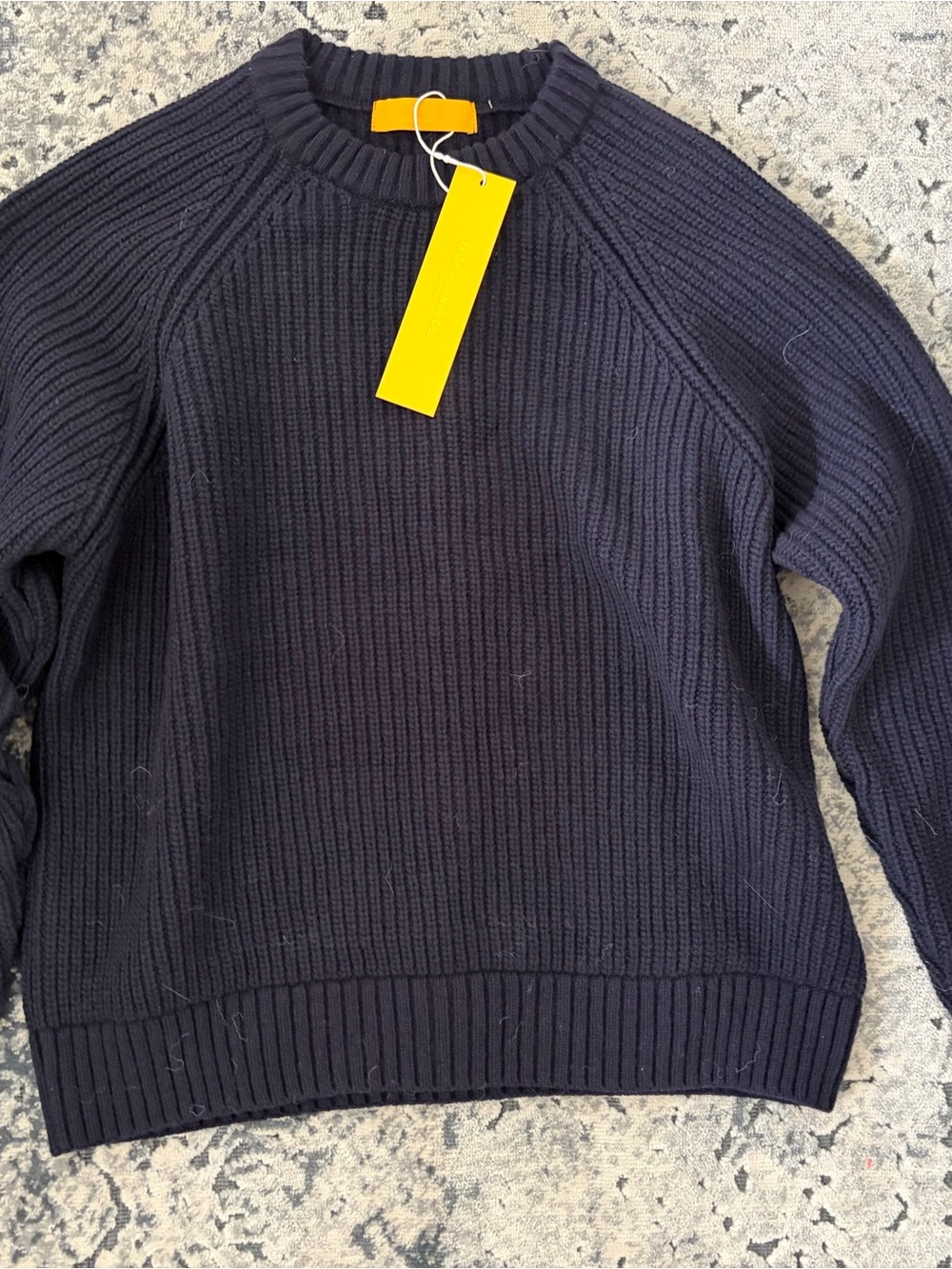 NWT Yellow label co le chunky knit dark blue wool sweater